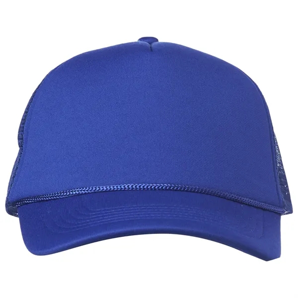 Structured five-panel trucker cap with pre-curved visor and mesh backing.... from ASI 39552 BEL Promo