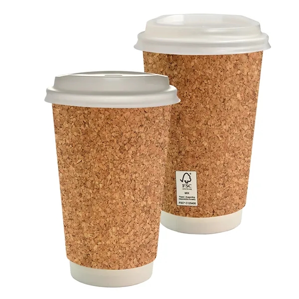 16 oz. Full Color Cork Pattern Paper Cup With Lid... from ASI 30208 A P Specialties / AP Specialties