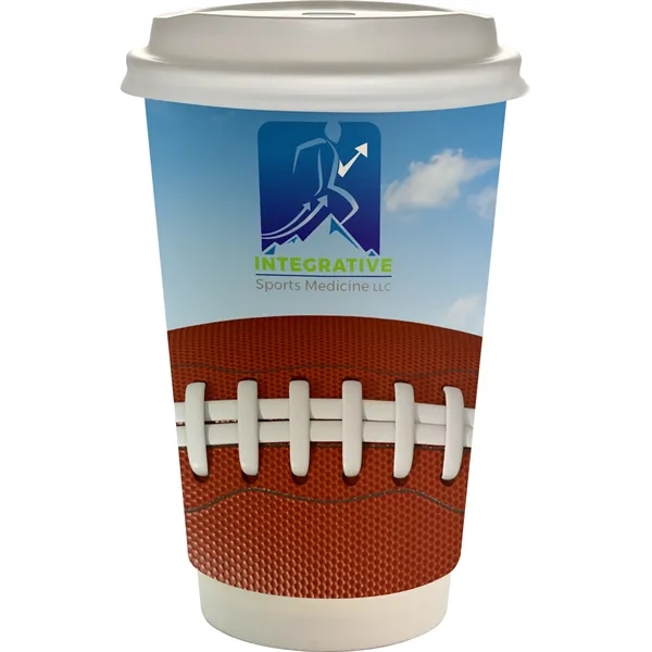 16 oz. Full Color Sporty Paper Cup With Lid... from ASI 30208 A P Specialties / AP Specialties