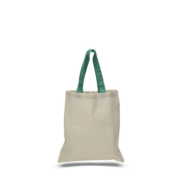 100% Cotton Sheeting Tote bag with Colored Handles 15" x 16"H... from ASI 57713 Glow Promotions
