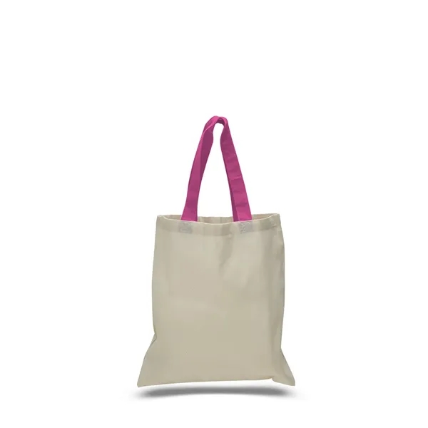 100% Cotton Sheeting Tote bag with Colored Handles 15" x 16"H... from ASI 57713 Glow Promotions