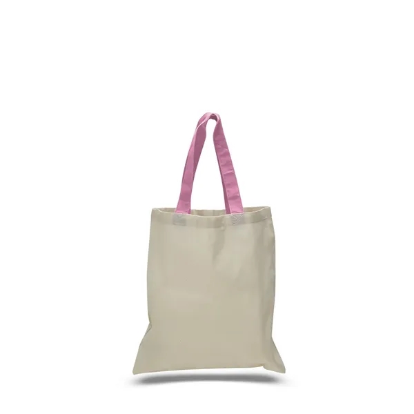 100% Cotton Sheeting Tote bag with Colored Handles 15" x 16"H... from ASI 57713 Glow Promotions