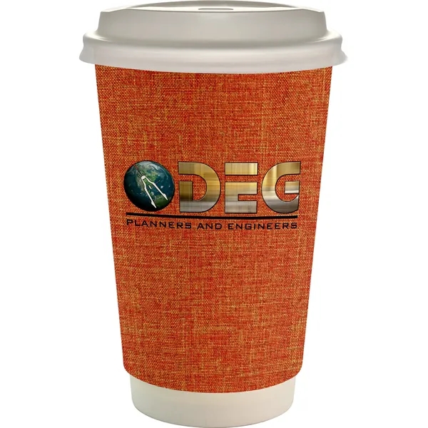 16 oz. Full Color Ridge Paper Cup With Lid... from ASI 30208 A P Specialties / AP Specialties