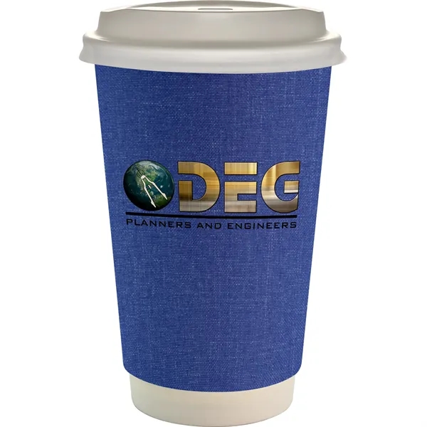 16 oz. Full Color Ridge Paper Cup With Lid... from ASI 30208 A P Specialties / AP Specialties