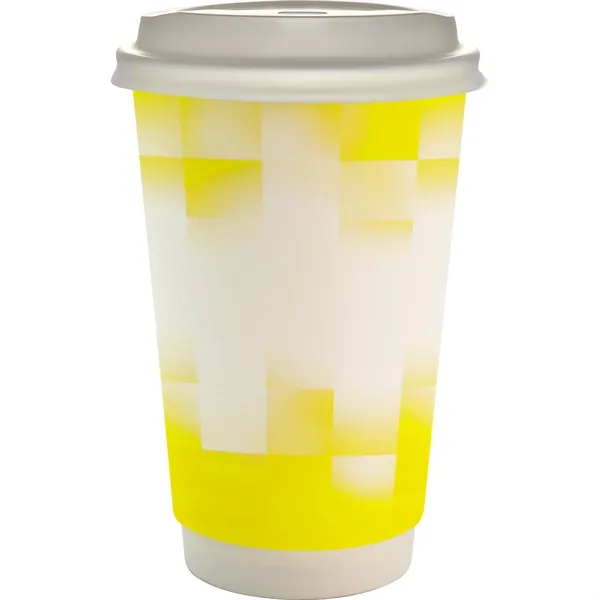16 oz. Full Color Shaded Checkers Paper Cup With Lid... from ASI 30208 A P Specialties / AP Specialties