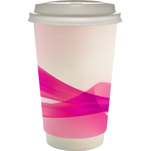 16 oz. Full Color Groovy Paper Cup With Lid... from ASI 30208 A P Specialties / AP Specialties