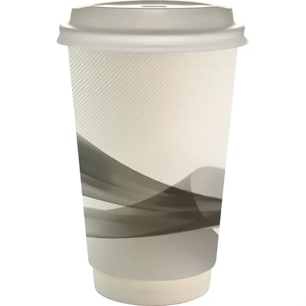 16 oz. Full Color Groovy Paper Cup With Lid... from ASI 30208 A P Specialties / AP Specialties