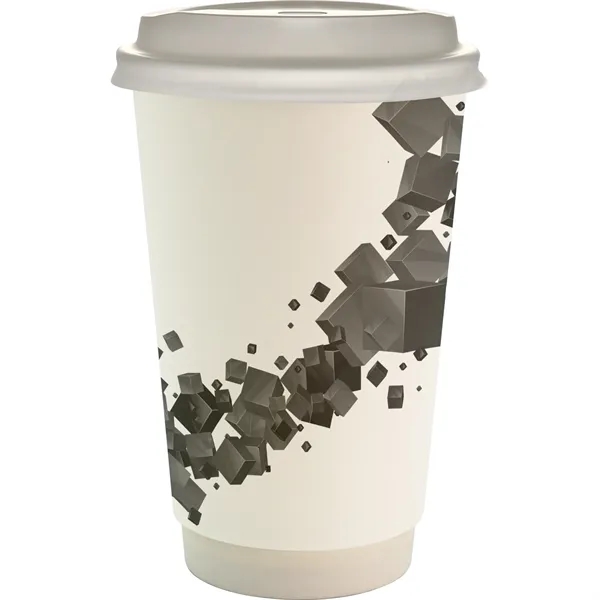 16 oz. Full Color Floating Cube Paper Cup With Lid... from ASI 30208 A P Specialties / AP Specialties