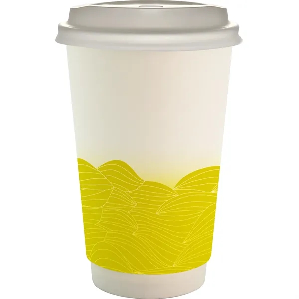 16 oz. Full Color Turbulent Waves Paper Cup With Lid... from ASI 30208 A P Specialties / AP Specialties
