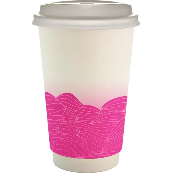 16 oz. Full Color Turbulent Waves Paper Cup With Lid... from ASI 30208 A P Specialties / AP Specialties