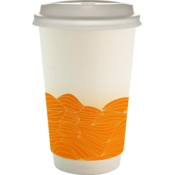 16 oz. Full Color Turbulent Waves Paper Cup With Lid... from ASI 30208 A P Specialties / AP Specialties