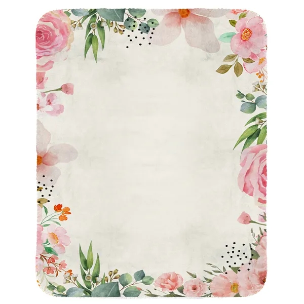 Floral Velvety Recycled Plush Blanket... from ASI 30208 A P Specialties / AP Specialties