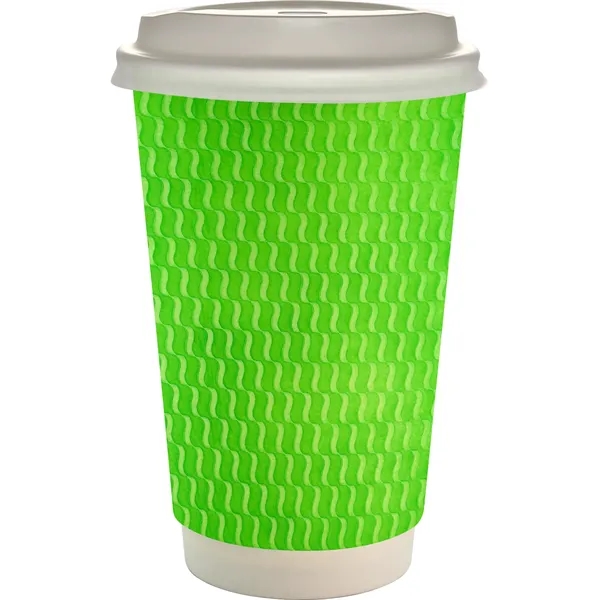 16 oz. Full Color Wave Paper Cup With Lid... from ASI 30208 A P Specialties / AP Specialties