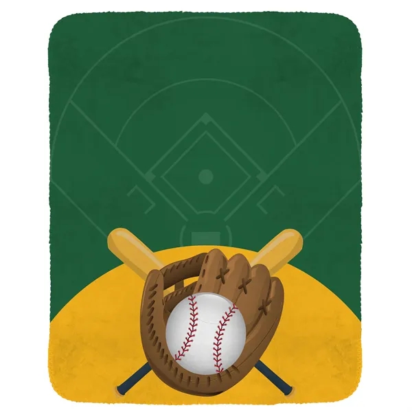 Baseball Velvety Recycled Plush Blanket... from ASI 30208 A P Specialties / AP Specialties