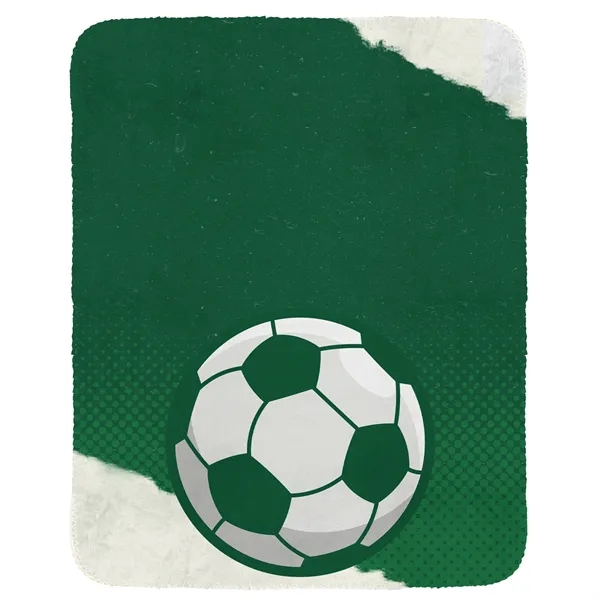 Soccer Velvety Recycled Plush Blanket... from ASI 30208 A P Specialties / AP Specialties