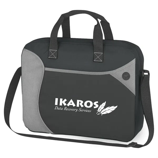 Briefcase/bag with adjustable shoulder strap and web carrying handle.... from ASI 61125 Hit Promotional Products / Hit®
