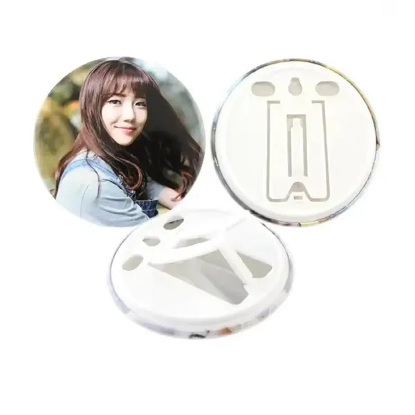 2.95" Full color round tin photo stand plus full color CMYK... from ASI 37218 Athena Promo (tm)