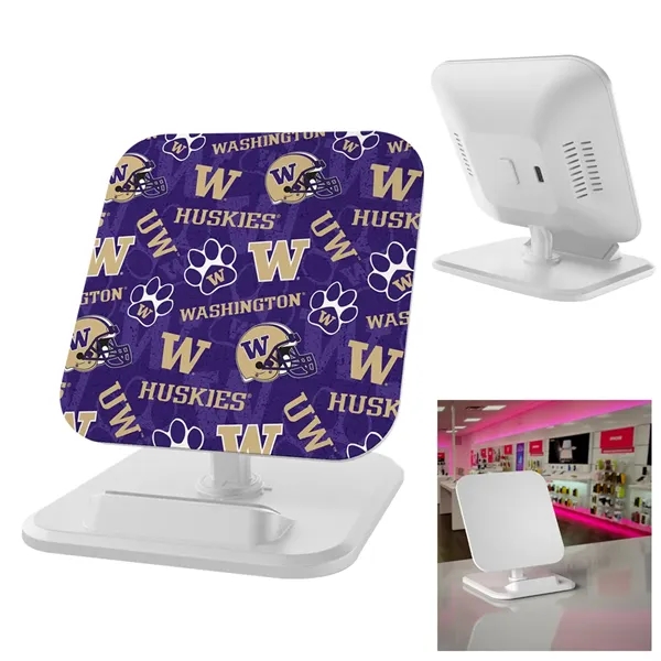 10-watt, square wireless charger and phone stand.... from ASI 61125 Hit Promotional Products / Hit®
