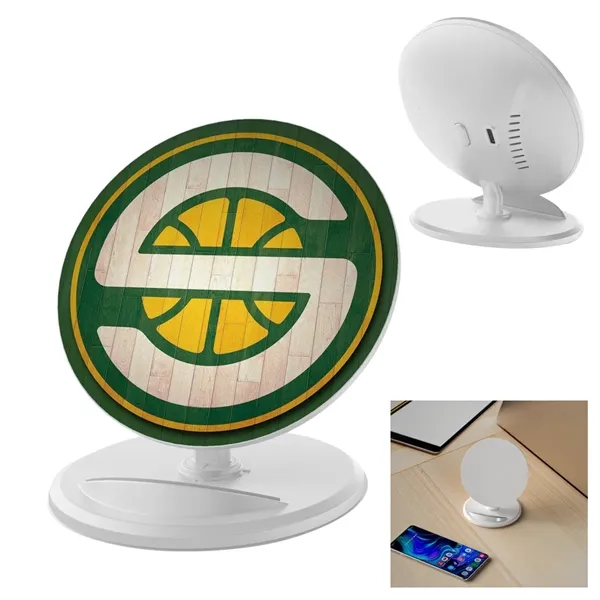 10W round wireless charger and phone stand.... from ASI 61125 Hit Promotional Products / Hit®
