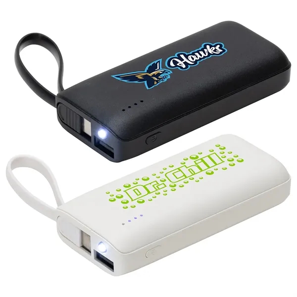 5000mAh Power Bank with USB-C Built-in Cable... from ASI 36730 Ariel Premium Supply Inc