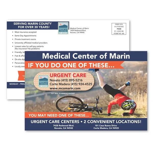 5 3/16" x 8" laminated post card with a magnet sealed... from ASI 68507 The Magnet Group / Magnet LLC™