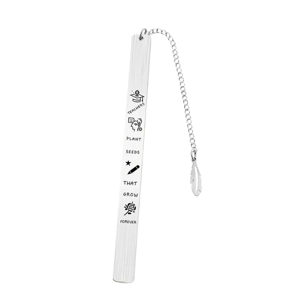 Sleek stainless steel metal bookmark plus laser engraving on 1 location... from ASI 37218 Athena Promo (tm)