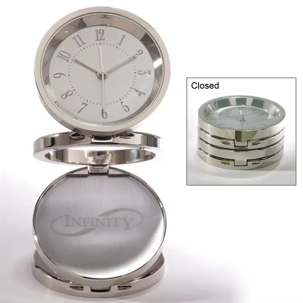 6.5" x 2.38" x 2.38" clock with spirals of silver metal,... from ASI 68507 The Magnet Group / Benchmark Crystal & Clocks