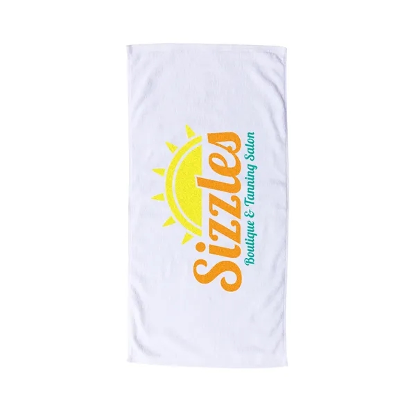 60" x 30" customizable beach towel that's made of USA-grown cotton.... from ASI 68507 The Magnet Group