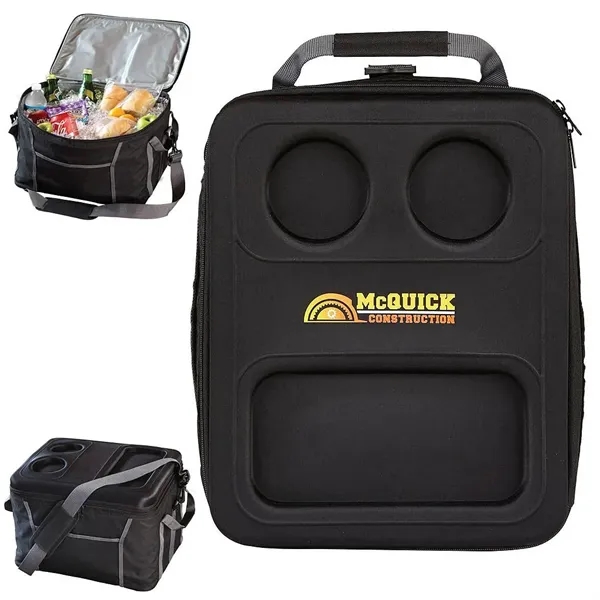 600D EVA cooler bag with hard top beverage holders.... from ASI 68507 The Magnet Group / The Bag Factory®