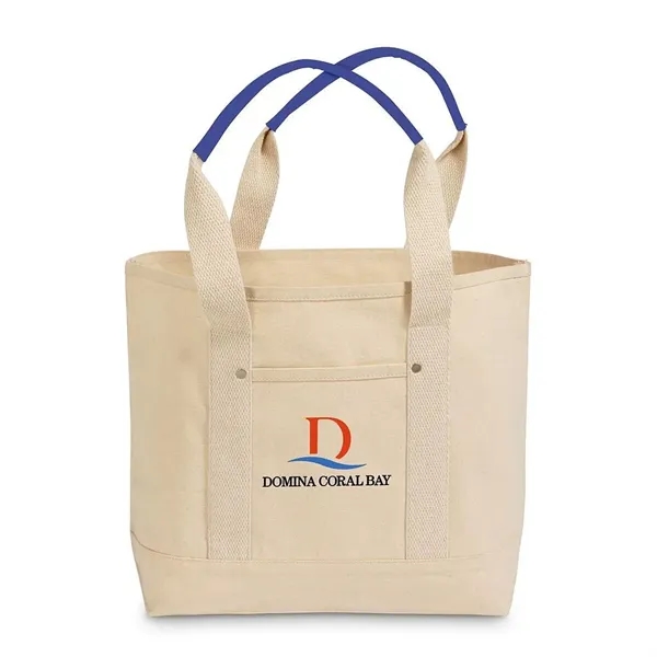 12.5" x 17" cotton tote bag with front slot pocket, 5"... from ASI 68507 The Magnet Group / The Bag Factory®