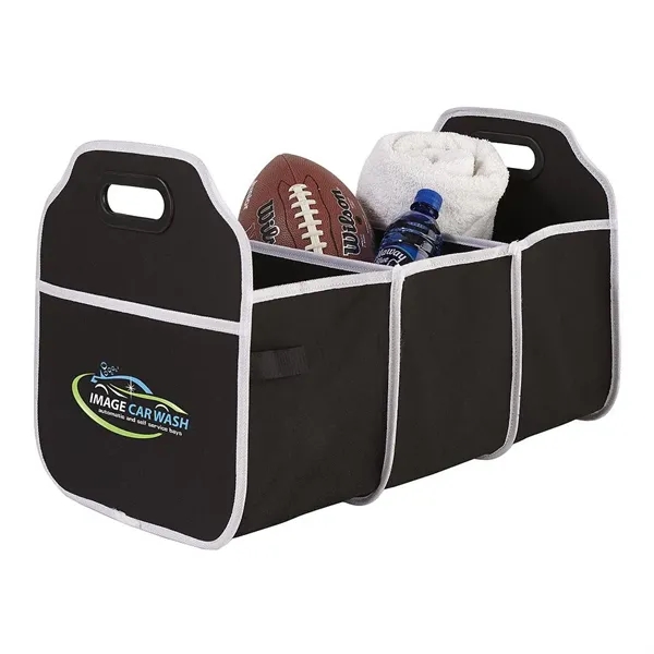 600D polyester trunk organizer with multiple pockets and plastic carry handles.... from ASI 68507 The Magnet Group / The Bag Factory®