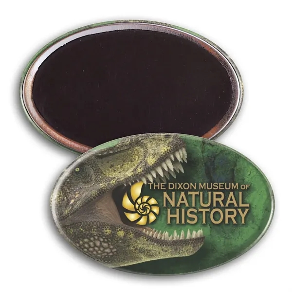 1 3/4" x 2 3/4" oval shaped button with magnetic backing... from ASI 68507 The Magnet Group / Innovations by Magnet™