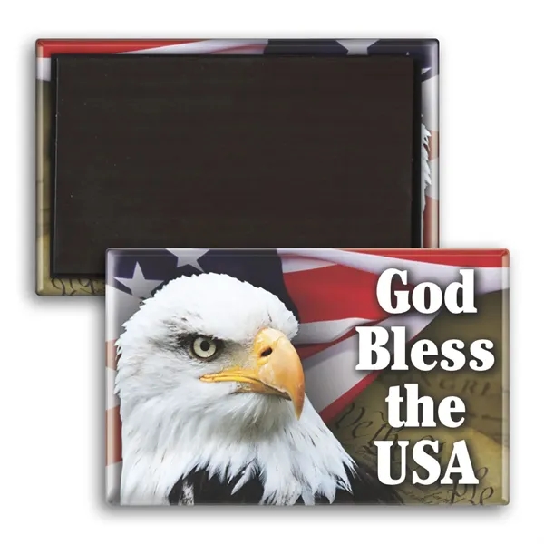 1 3/4" x 2 3/4" rectangle button with magnetic backing and... from ASI 68507 The Magnet Group / Innovations by Magnet™