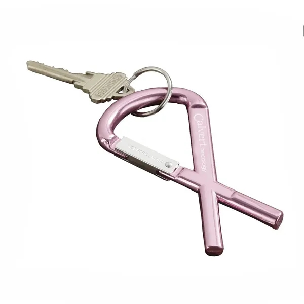 Breast cancer awareness pink ribbon shaped carabiner.... from ASI 68507 The Magnet Group / Innovations by Magnet™