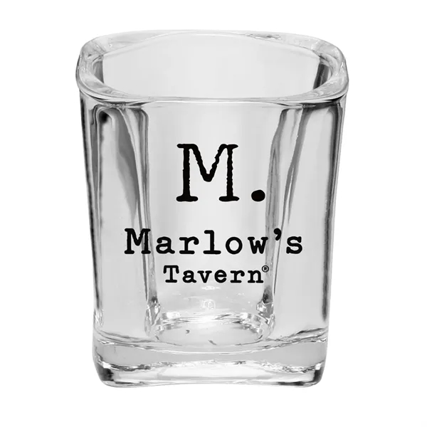 2 oz. square shot glass.... from ASI 68507 The Magnet Group / Benchmark Crystal & Clocks