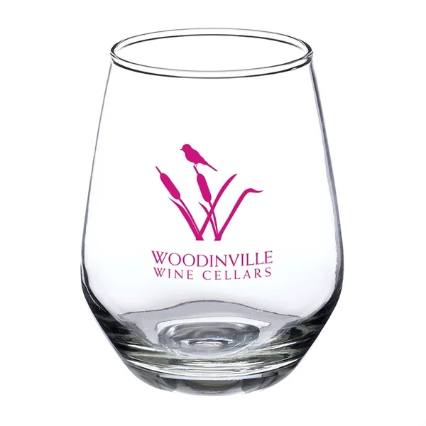 12 oz. wine glass with stemless design.... from ASI 68507 The Magnet Group / Benchmark Crystal & Clocks