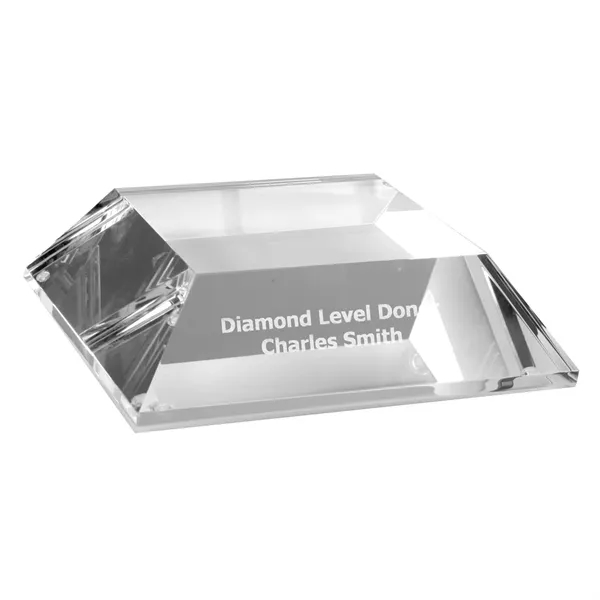 4.75" x 1.25" x 4.75" optically perfect clear glass beveled base... from ASI 68507 The Magnet Group