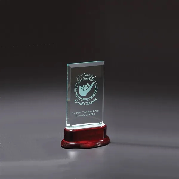 7.5" x 4.5" x 2.5" award crafted out of optically perfect... from ASI 68507 The Magnet Group / Benchmark Crystal & Clocks