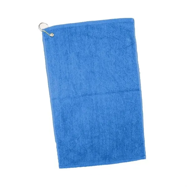 Deluxe golf towel with elegant border hem.... from ASI 57713 Glow Promotions