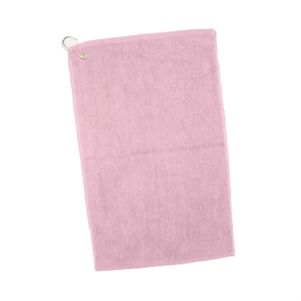 Deluxe golf towel with elegant border hem.... from ASI 57713 Glow Promotions