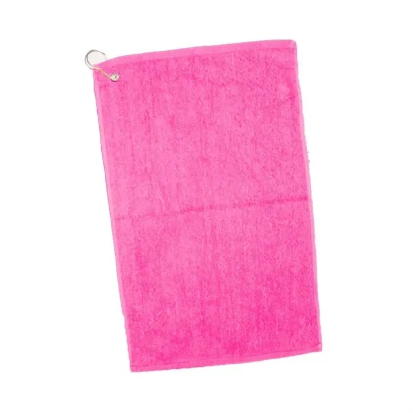 Deluxe golf towel with elegant border hem.... from ASI 57713 Glow Promotions