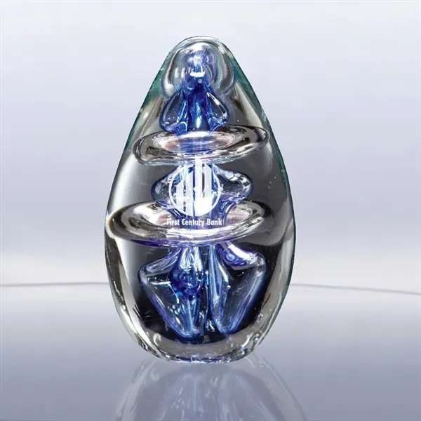 4" x 2.5" x 2.5" glass award designed with an exquisite... from ASI 68507 The Magnet Group / Benchmark Crystal & Clocks