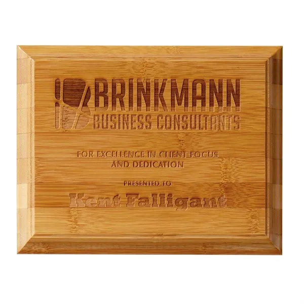 Recognition plaque made of bamboo.... from ASI 68507 The Magnet Group / Benchmark Crystal & Clocks