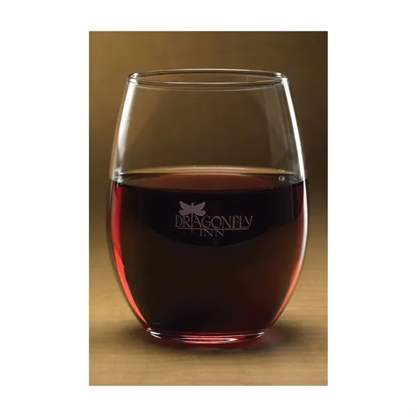 Stemless red wine glasses with 21 oz. capacity and customization options.... from ASI 68507 The Magnet Group / Benchmark Crystal & Clocks