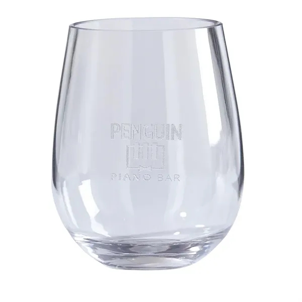 Two 16 oz. lightweight, durable Tritan™ stemless wine glasses.... from ASI 68507 The Magnet Group / Benchmark Crystal & Clocks