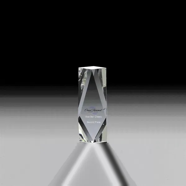 7.75" x 2.5" x 1.75" hand cut, polished and multi-faceted award... from ASI 68507 The Magnet Group / Benchmark Crystal & Clocks