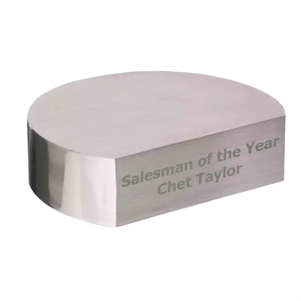 2.75" x 1.0" x 3.5" silver metal base for awards.... from ASI 68507 The Magnet Group