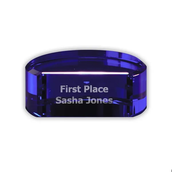 2.75" x 1.25" x 3.25" blue crystal award base.... from ASI 68507 The Magnet Group