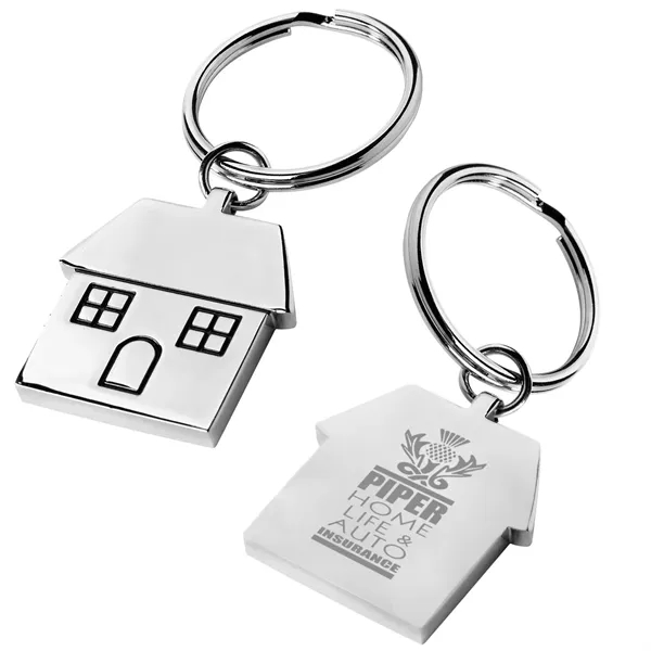 3" x 1.25" x 0.13" metal key tag with house shape.... from ASI 68507 The Magnet Group / Innovations by Magnet™