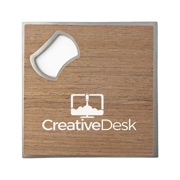 Wooden coaster with bottle opener.... from ASI 34415 Alpi International LTD